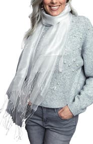 SAACHI Fringe Silk Scarf
