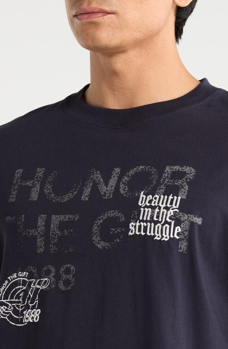 HONOR THE GIFT Beauty in the Struggle Cotton T-Shirt, Alternate, color, Black