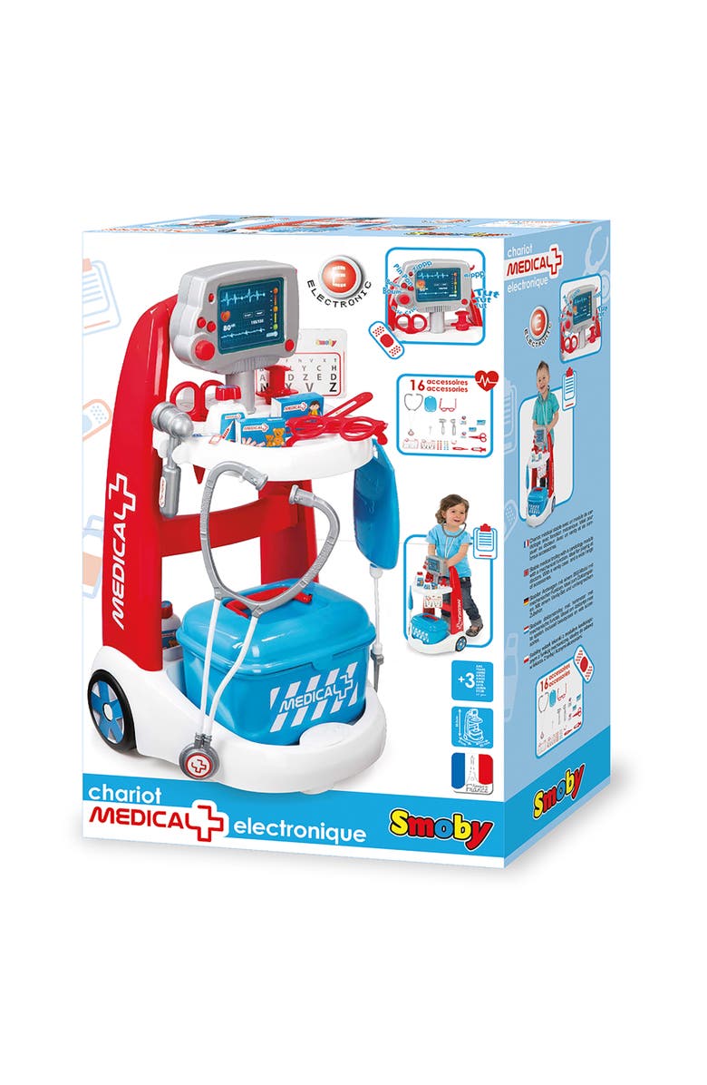 Smoby Toys Doctor Playset Trolley with Sounds and Accessories, Alternate, color, Multicolored