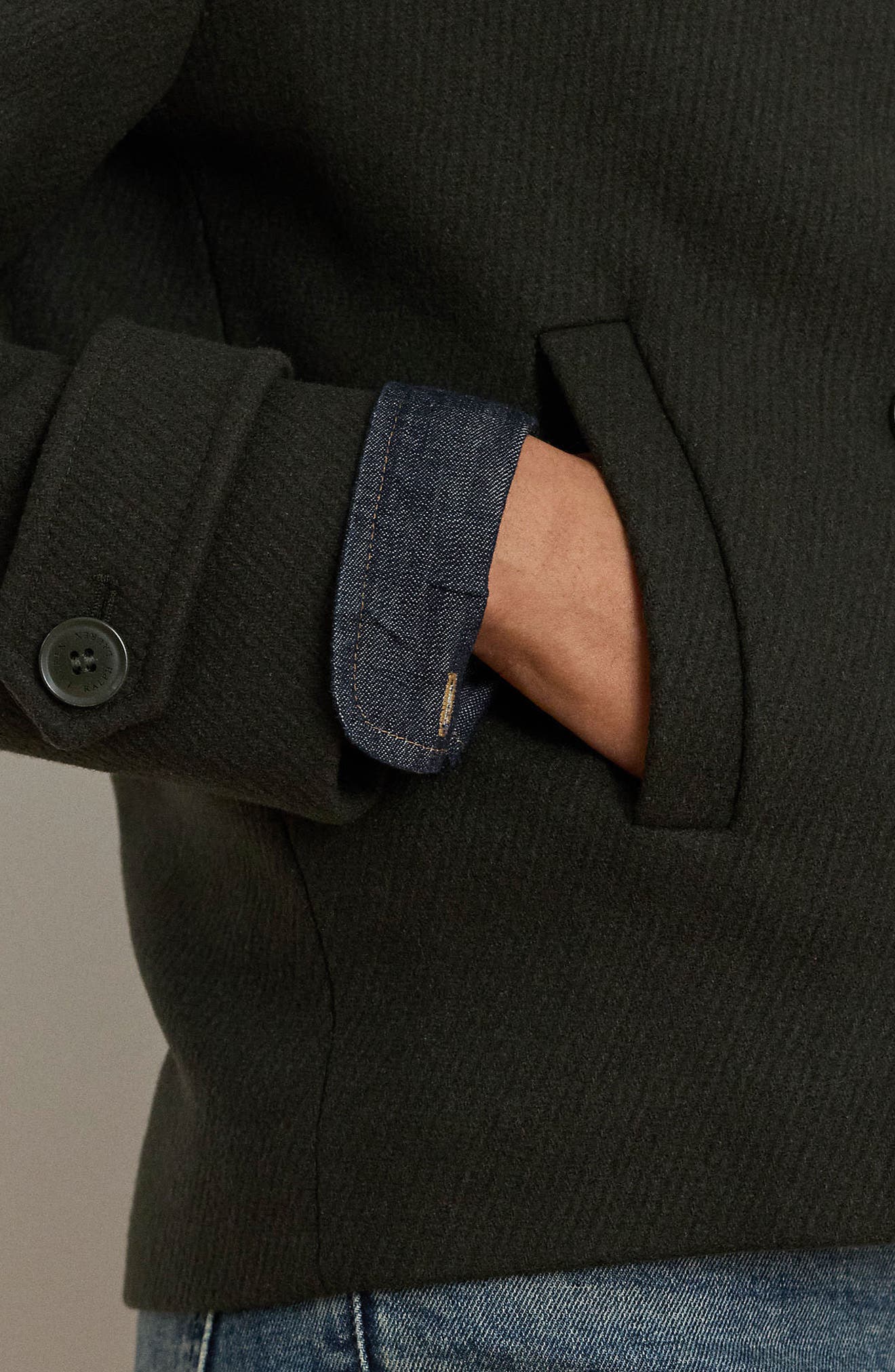 Женские куртки Lauren Ralph Lauren Double Breasted Wool Blend Twill Jacket — фото 3