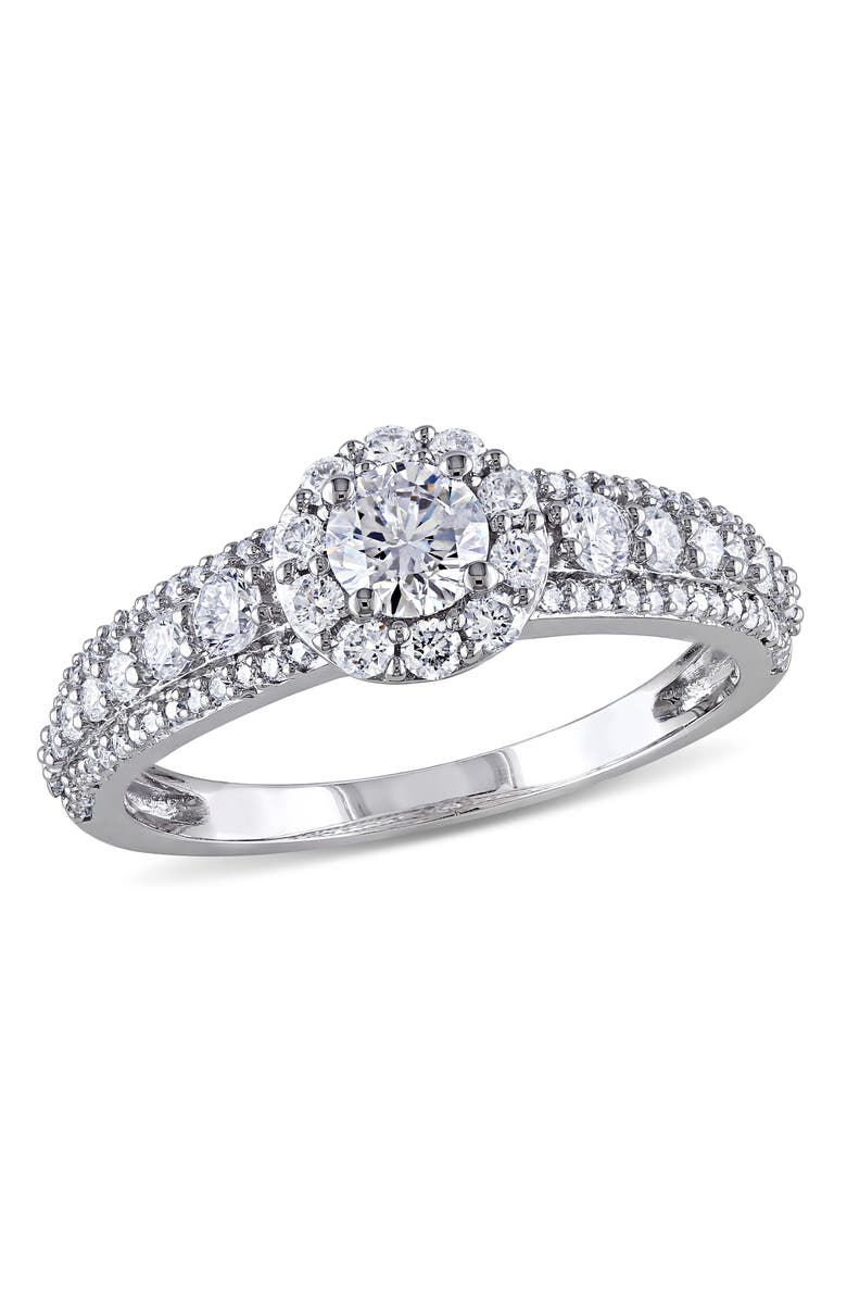 Julianna B. 1 CTW Diamond Halo Engagement Ring 14k, Main, color, 14K White Gold