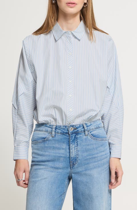 Ihjadeline Striped Button-Up Shirt
