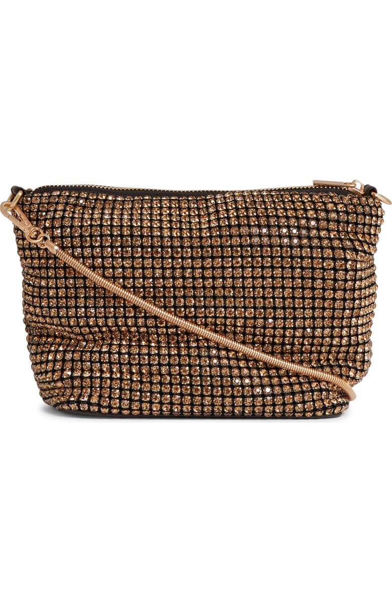 Reiss Leah Crystal Convertible Clutch, Alternate, color, Gold