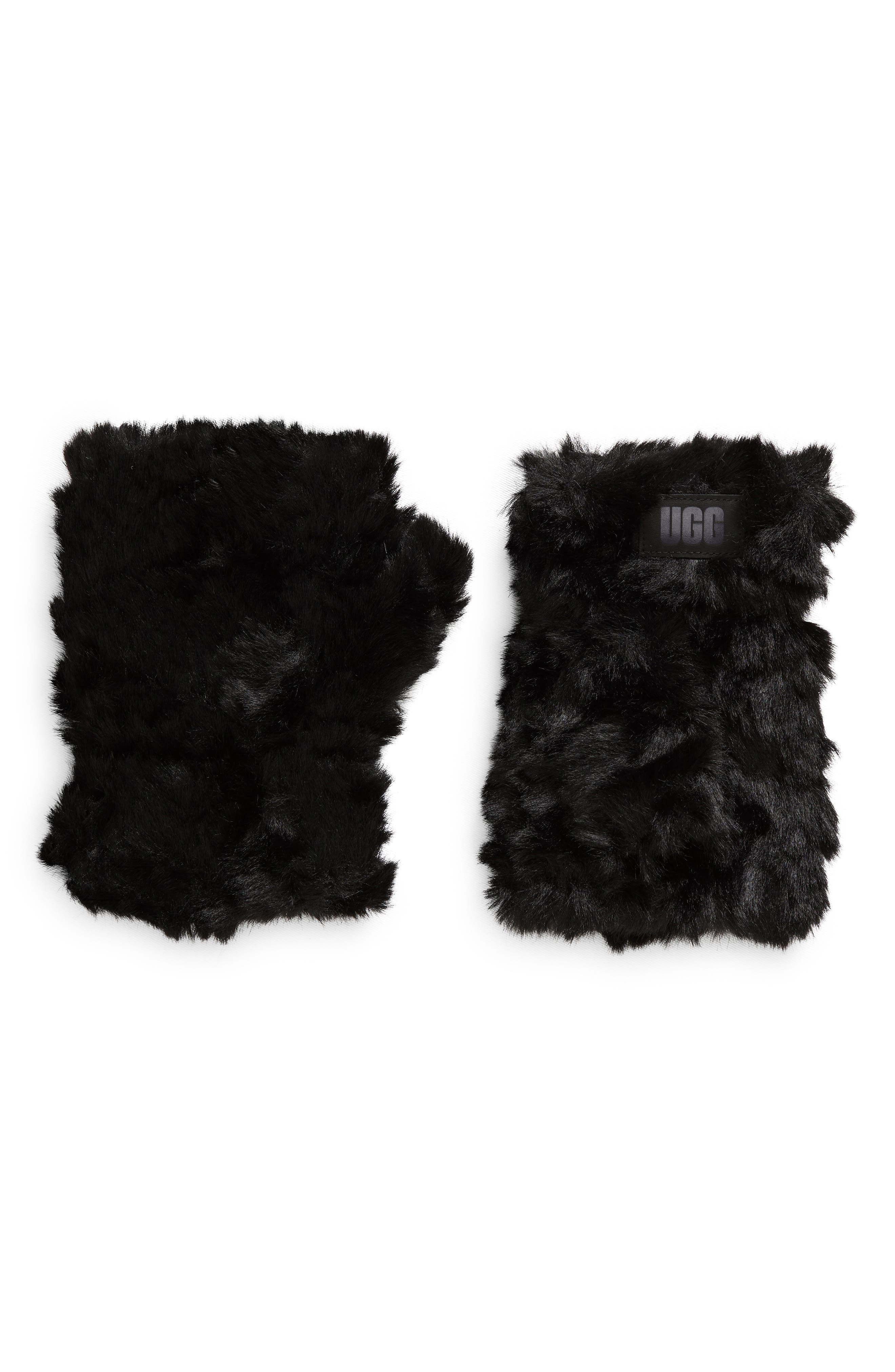 Faux Fur Fingerless Gloves