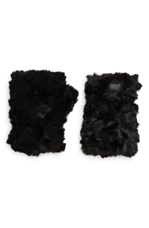 Faux Fur Fingerless Gloves