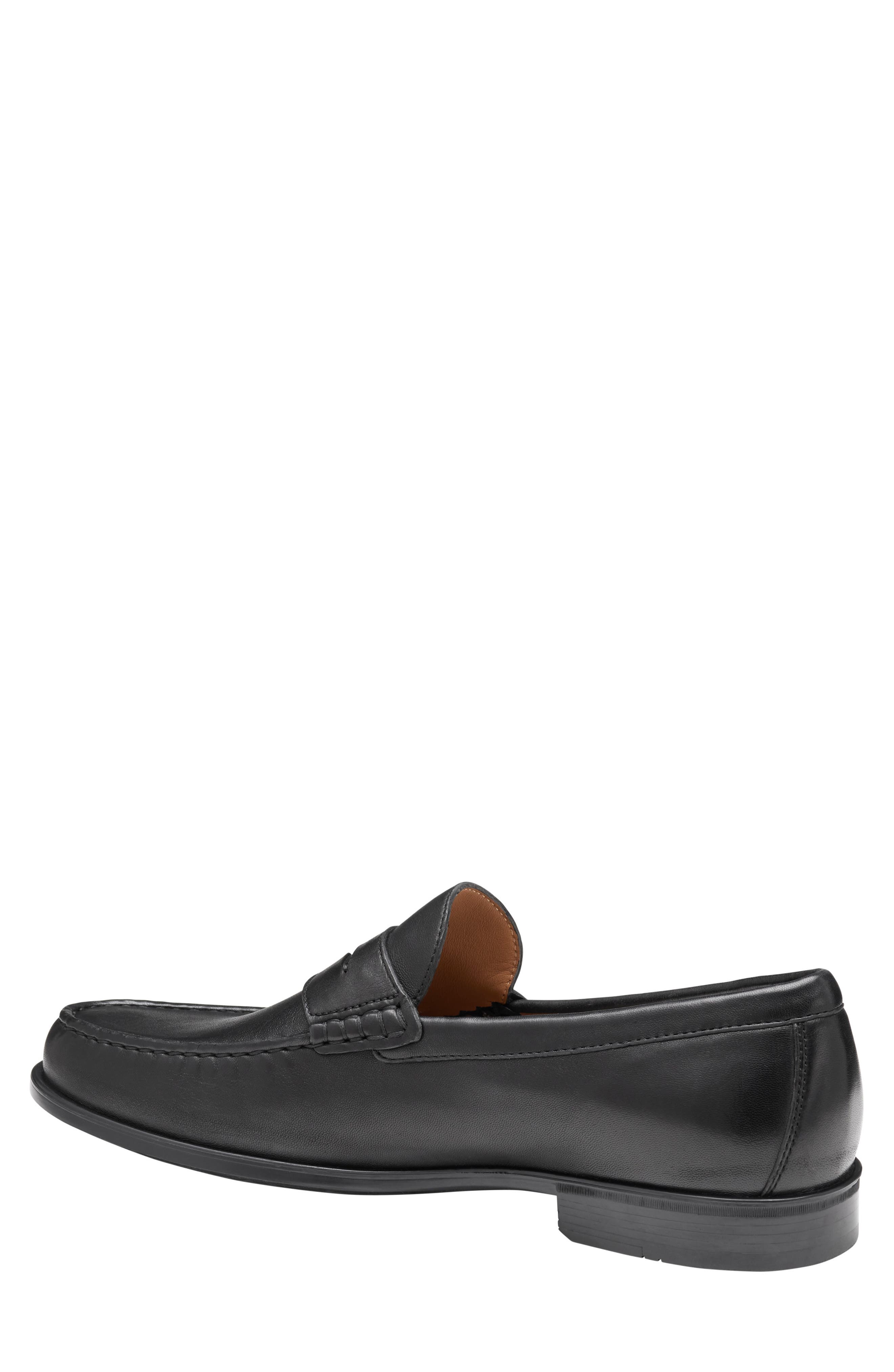 Johnston & Murphy Harrison Penny Loafer, Alternate, color, Black Glove Leather