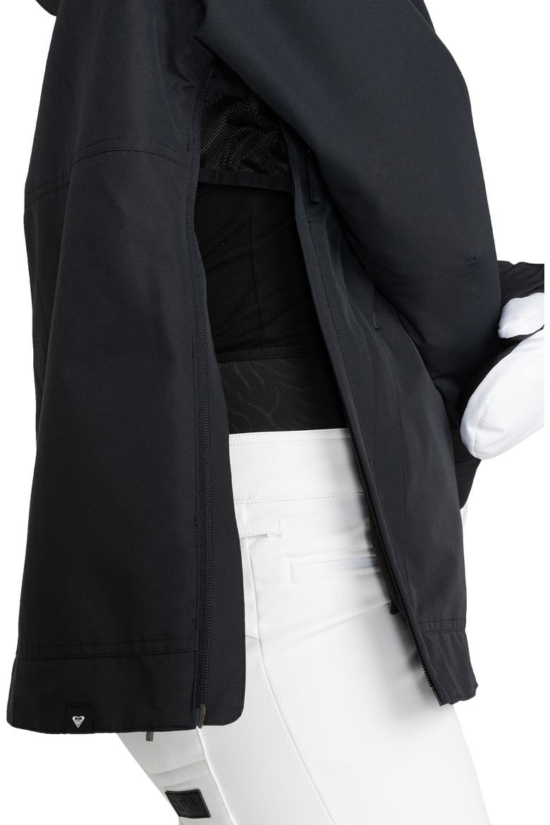 Shelter Hooded Snow Jacket with Removable Faux Fur Trim, Alternate, color, TRUE BLACK