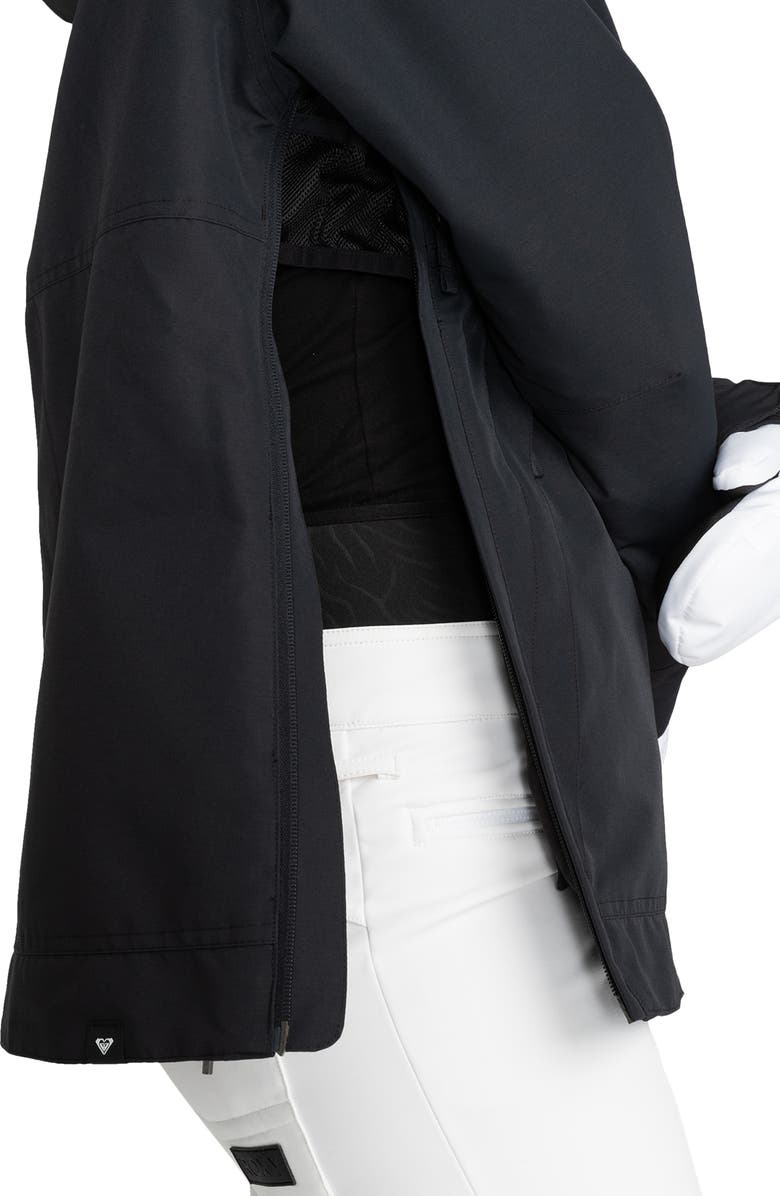 Roxy Shelter Hooded Snow Jacket with Removable Faux Fur Trim, Alternate, color,