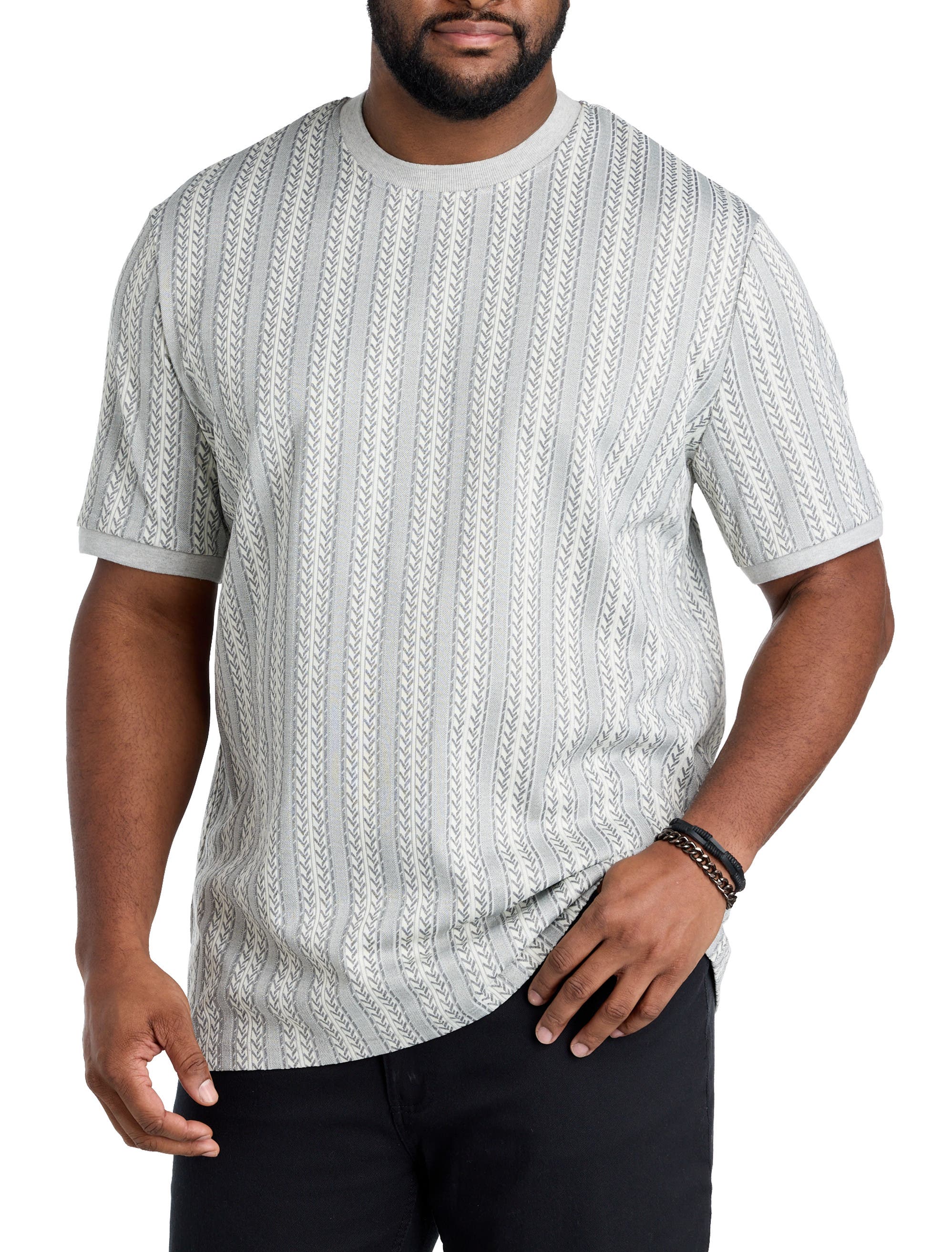 Big & Tall Striped Crewneck T-Shirt