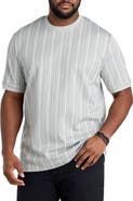 True Nation by DXL Big & Tall Striped Crewneck T-Shirt