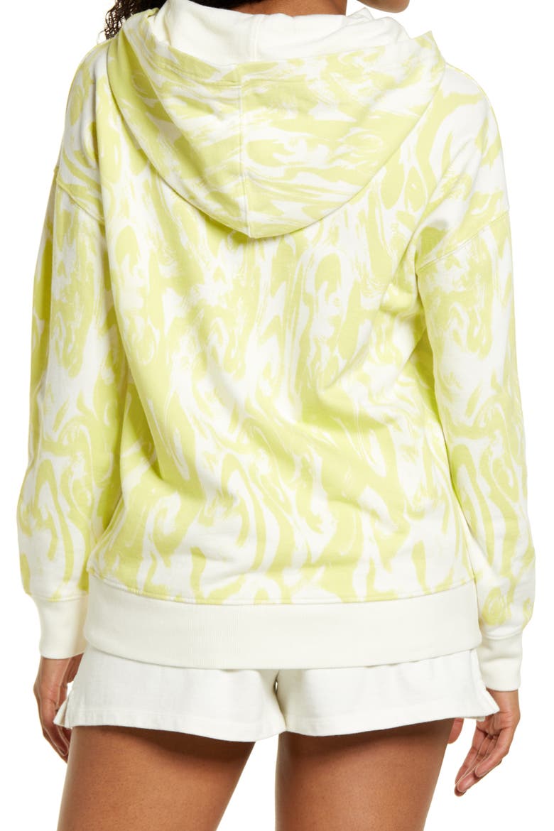 Hooded Pullover, Alternate, color, IVORY- GREEN NOVA ABSTRACT
