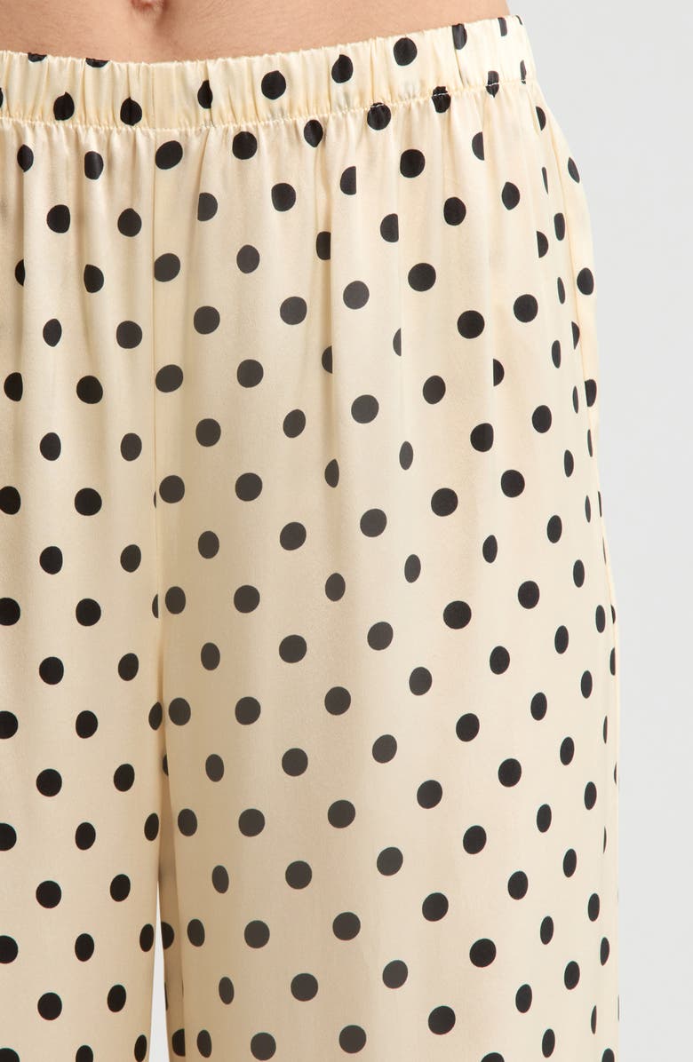 Reformation Ella Print Silk Pajamas, Alternate, color, Sugar Dot