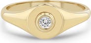 Zoë Chicco Bezel Diamonds 14k Gold Diamond Signet Ring