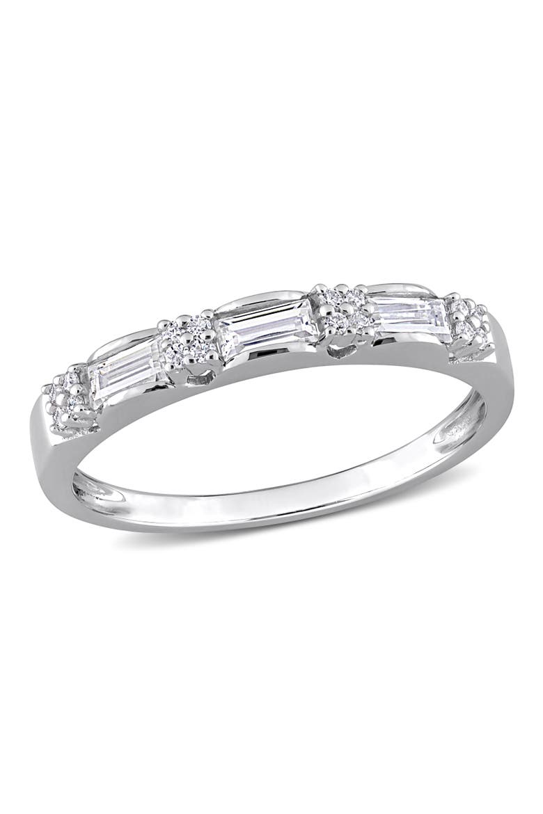 3/8CT DEW Moissanite Anniversary Ring, Main, color, Sterling Silver