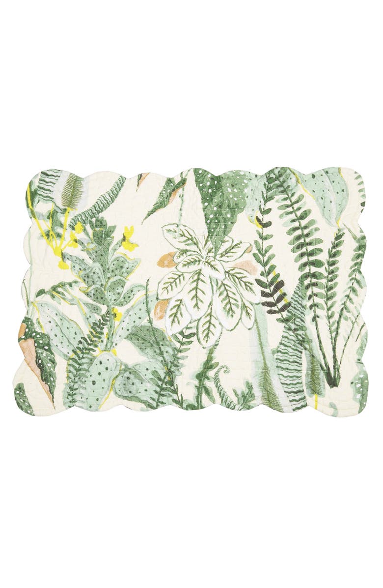 C&F Home Parson Placemats Set of 6 All Seasons Summer Spring Botanical, 13" x 19", Alternate, color, Green