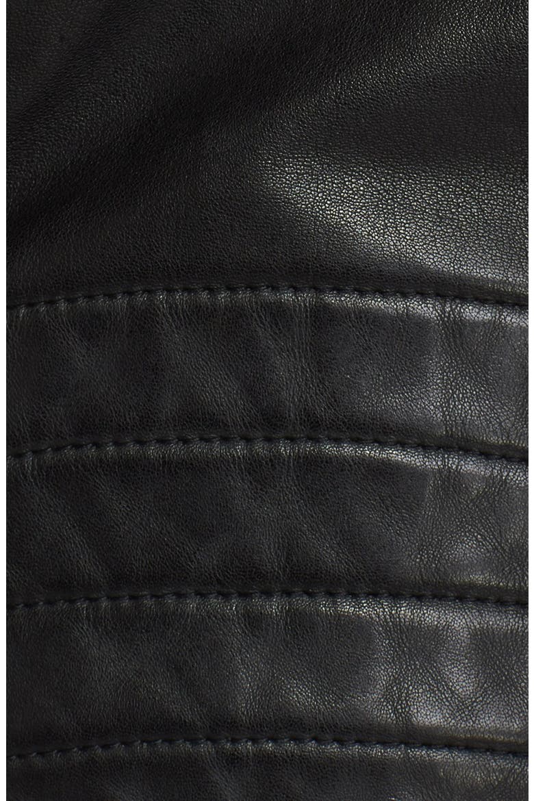 'Leather Jacket 31' Leather Moto Jacket, Alternate, color, BLACK