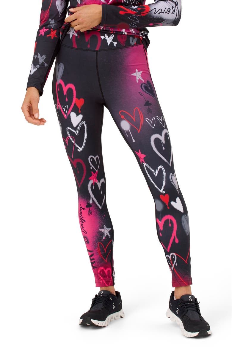 Krimson Klover Graffiti Girls Legging, Main, color, 