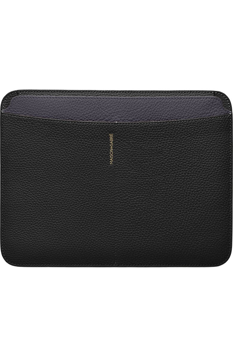 MAISON de SABRÉ Leather iPad Case, Main, color, Graphite Caviar