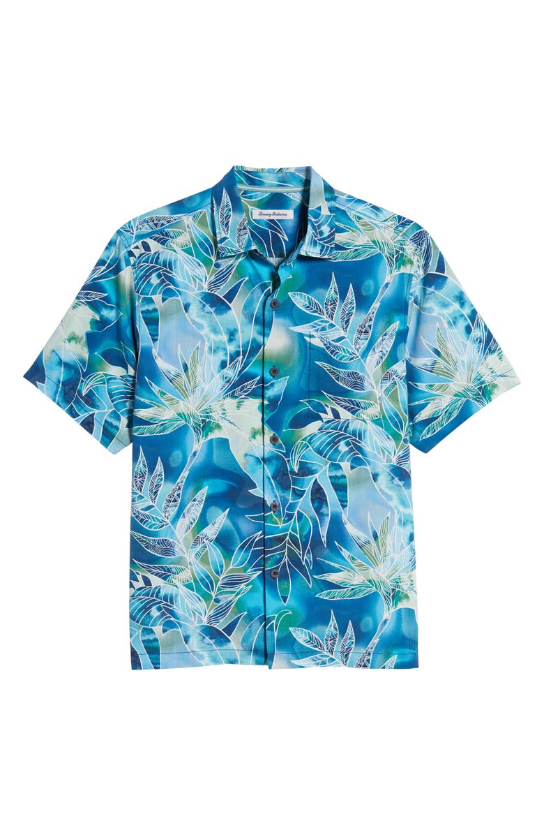Tommy Bahama Azul Lagoon Classic Fit Short Sleeve Silk Button-Up Shirt, Alternate, color, 
