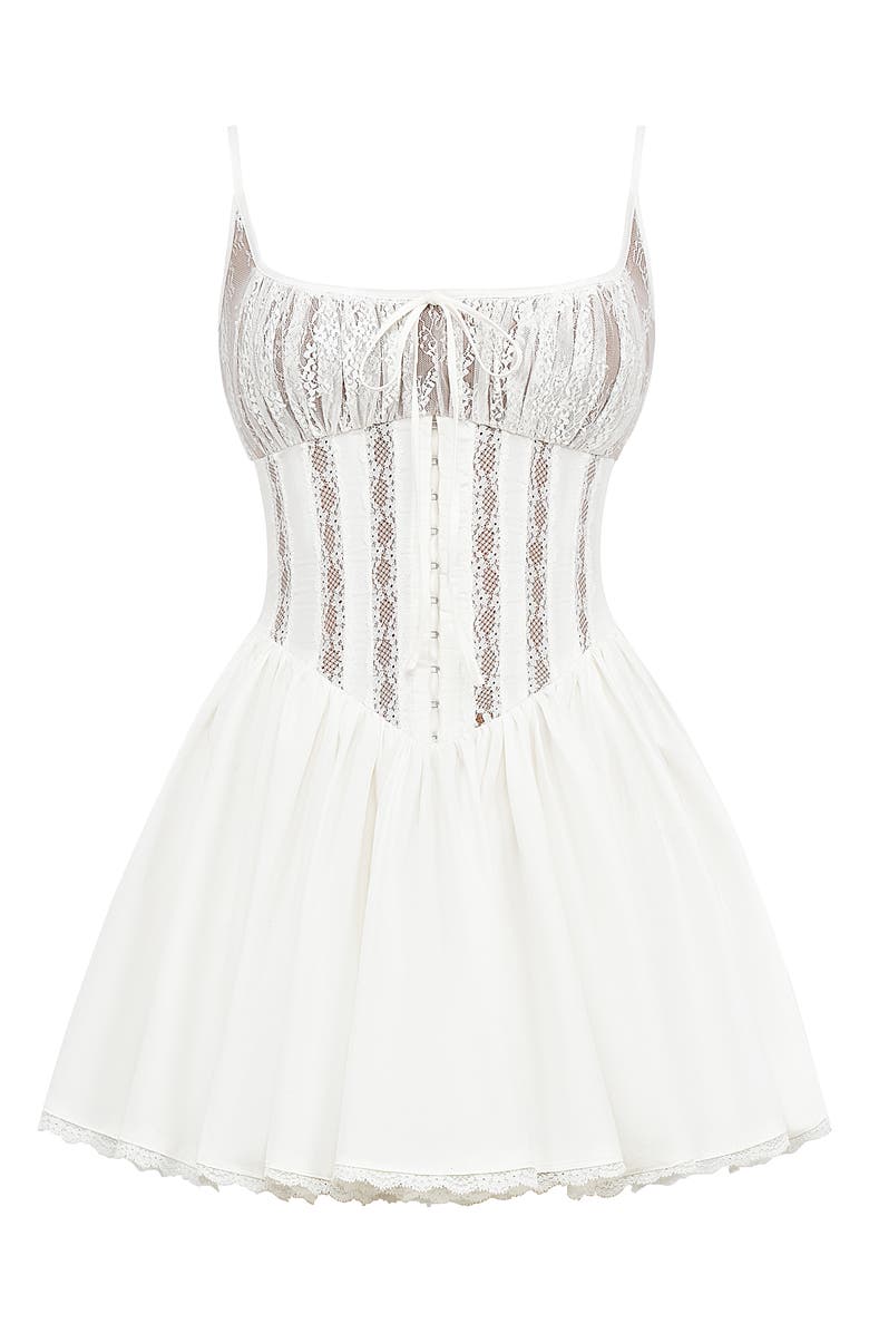 HOUSE OF CB Rosaria Corset Minidress, Alternate, color, White