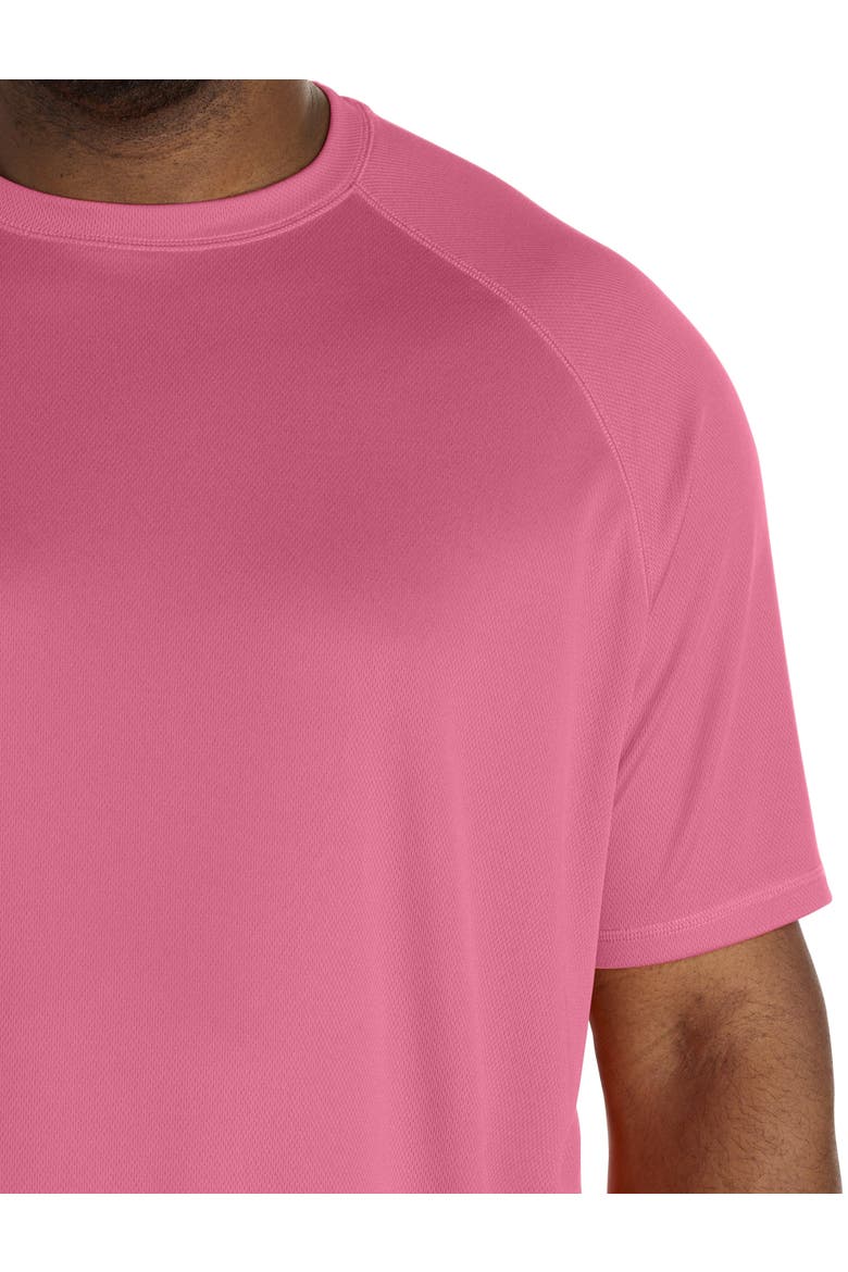 Big & Tall Swim Rash Guard T-Shirt, Alternate, color, PINK LEMONADE SOLID