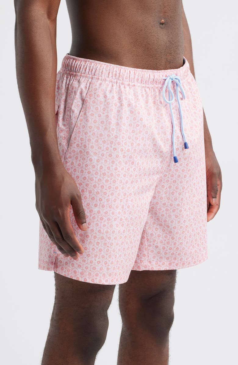 Peter Millar Pineapple Slice Swim Trunks, Alternate, color, Watermelon