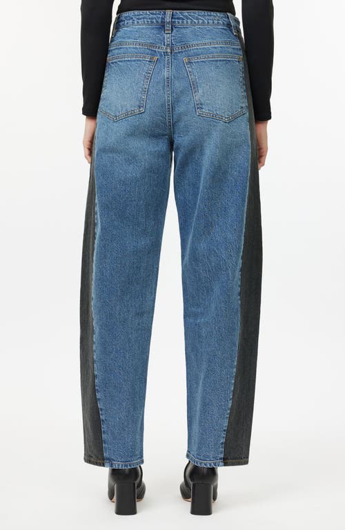 Habitual Two Tone Barrel Ankle Jeans In Blue