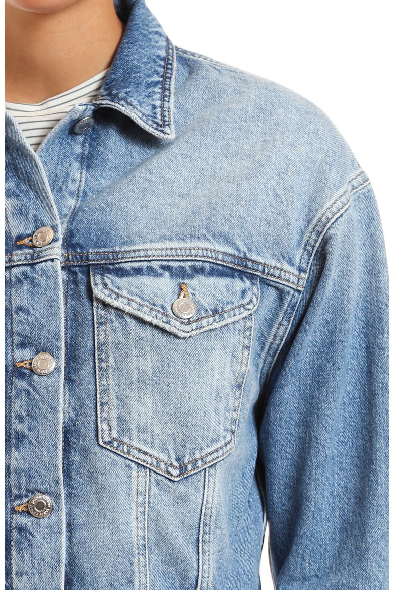 Rosa Crop Denim Jacket, Alternate, color, LIGHT DENIM