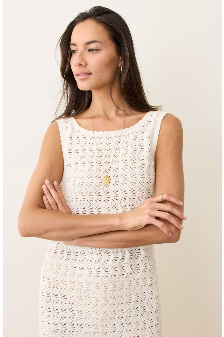 Mirage Open Stitch Maxi Sweater Dress, Alternate, color, CREAM