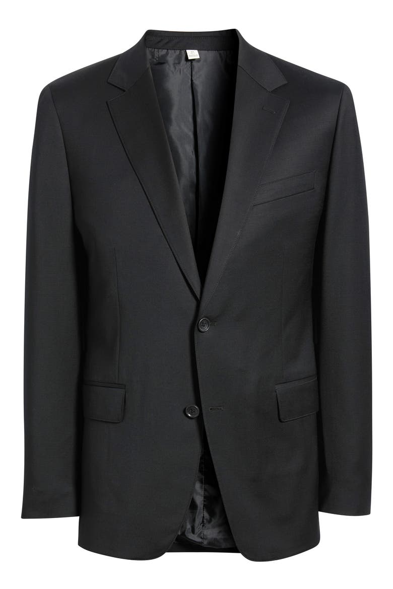 Jetsetter Standard Fit Black Stretch Wool Suit Jacket, Alternate, color, BLACK