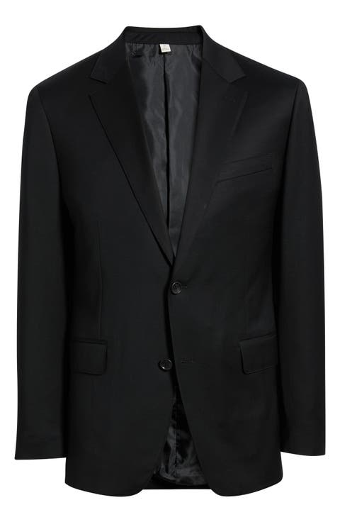 Jetsetter Slim Fit Black Stretch Wool Suit Jacket