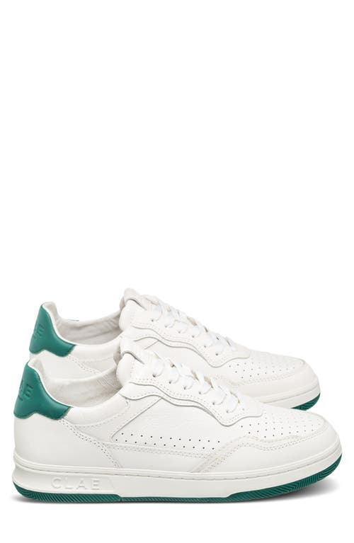Clae Haywood Low Top Sneaker In White Leather Galapagos
