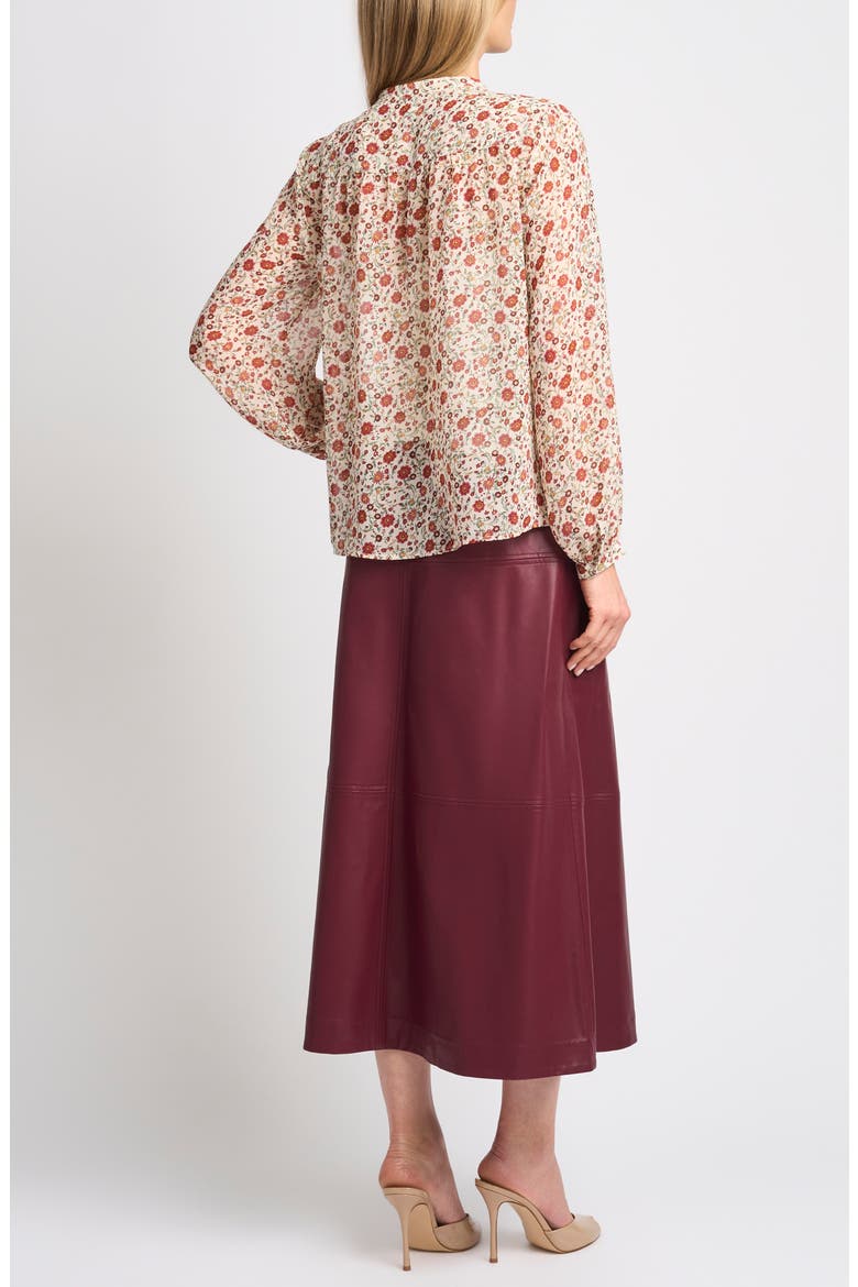 Mock Neck Button Front Shirt, Alternate, color, BABYS BREATH