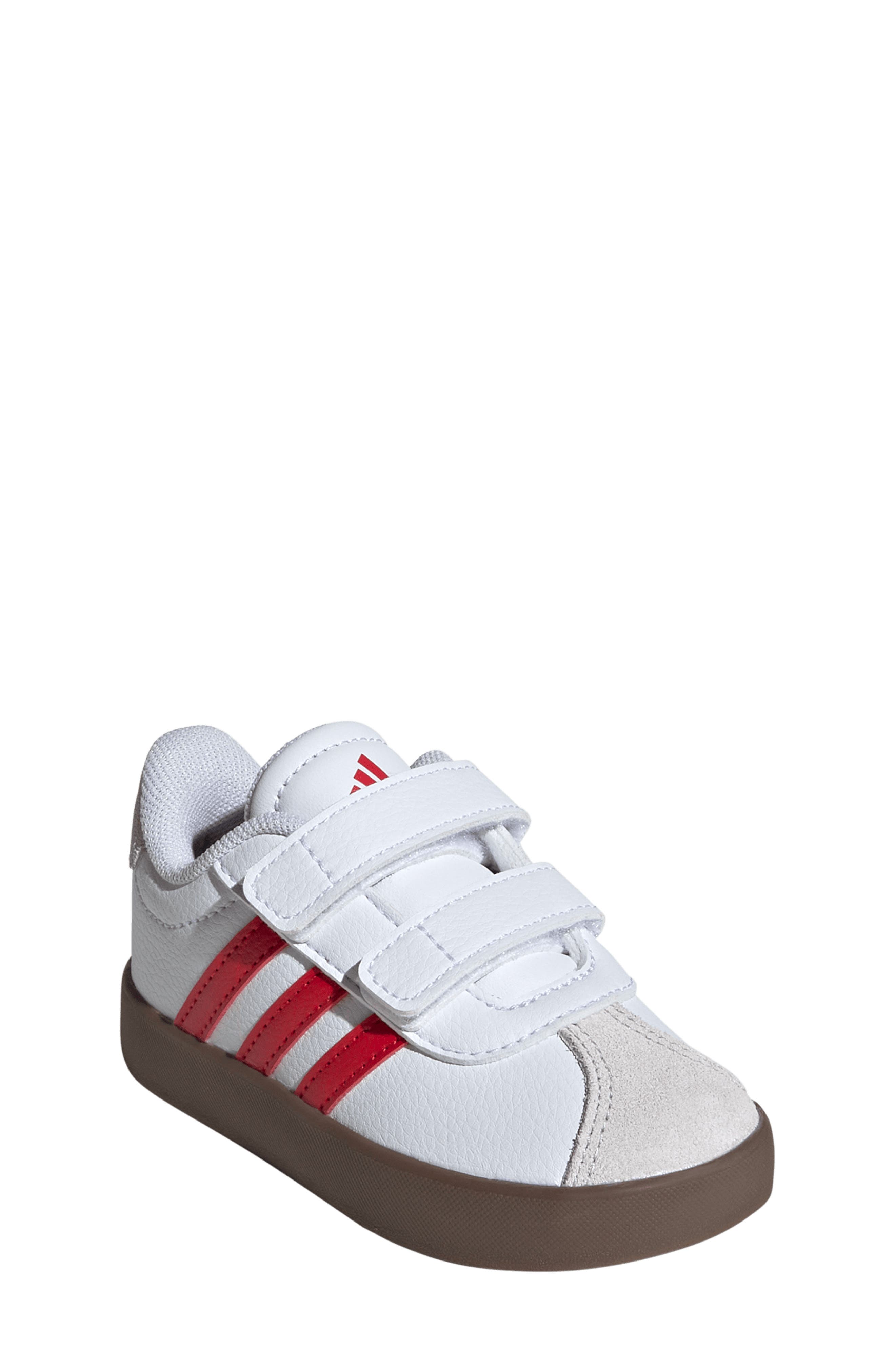adidas Kids' VL Court 3.0 Sneaker, Main, color, Ftwr White/Better Scarlet/Grey One