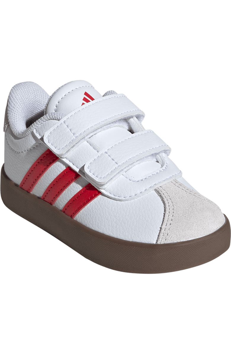 adidas Kids' VL Court 3.0 Sneaker, Main, color, Ftwr White/Better Scarlet/Grey One