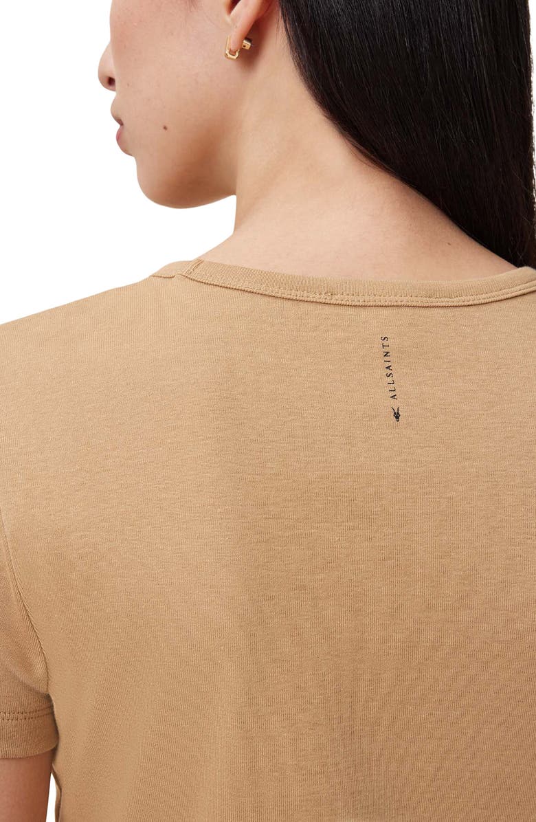 AllSaints Stevie Cotton T-Shirt, Alternate, color, Iced Coffee Brown