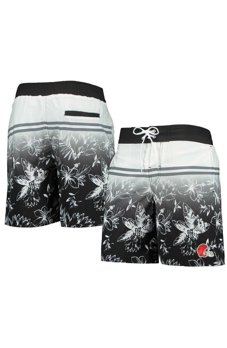 G-III SPORTS BY CARL BANKS Men's G-III Sports by Carl Banks Black Cleveland Browns Island Volley Swim Shorts, Main, color, Black