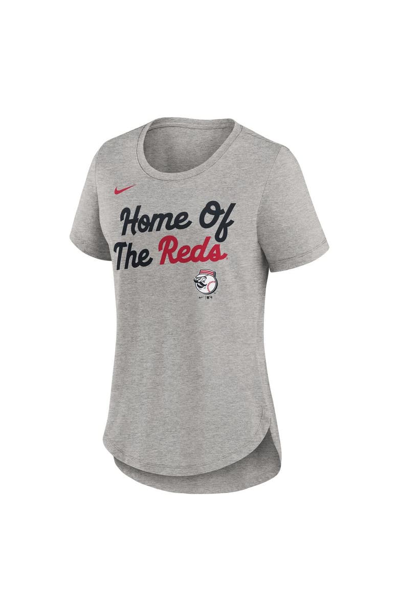 Nike Women's Nike Heather Gray Cincinnati Reds Script Tri-Blend T-Shirt, Alternate, color, 