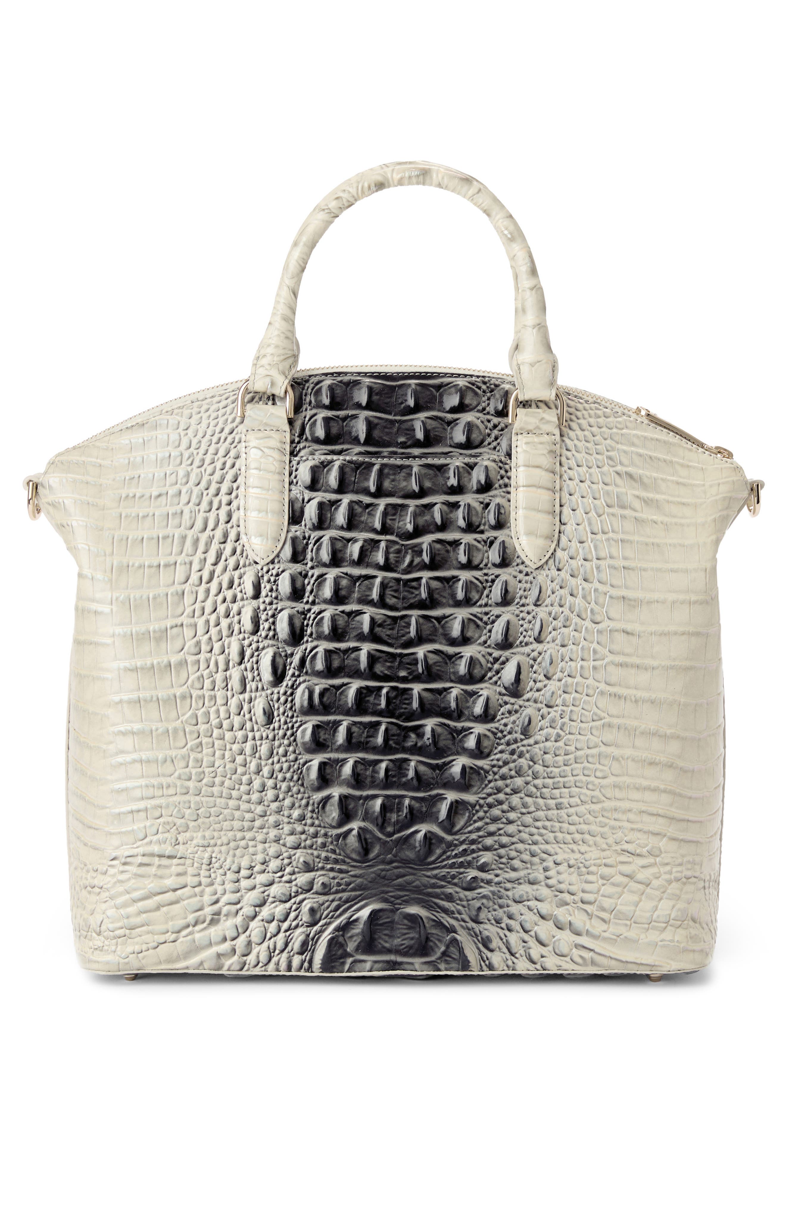 Brahmin Large Duxbury Croc Embossed Leather Satchel, Alternate, color, Everlasting Ombre Melbourne