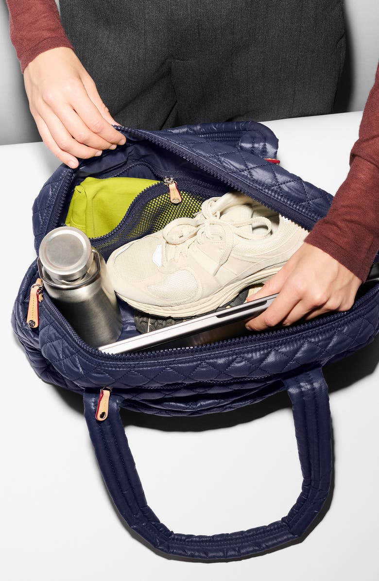 MZ Wallace Jimmy Deluxe II Quilted Nylon Duffle Bag, Alternate, color, Dawn