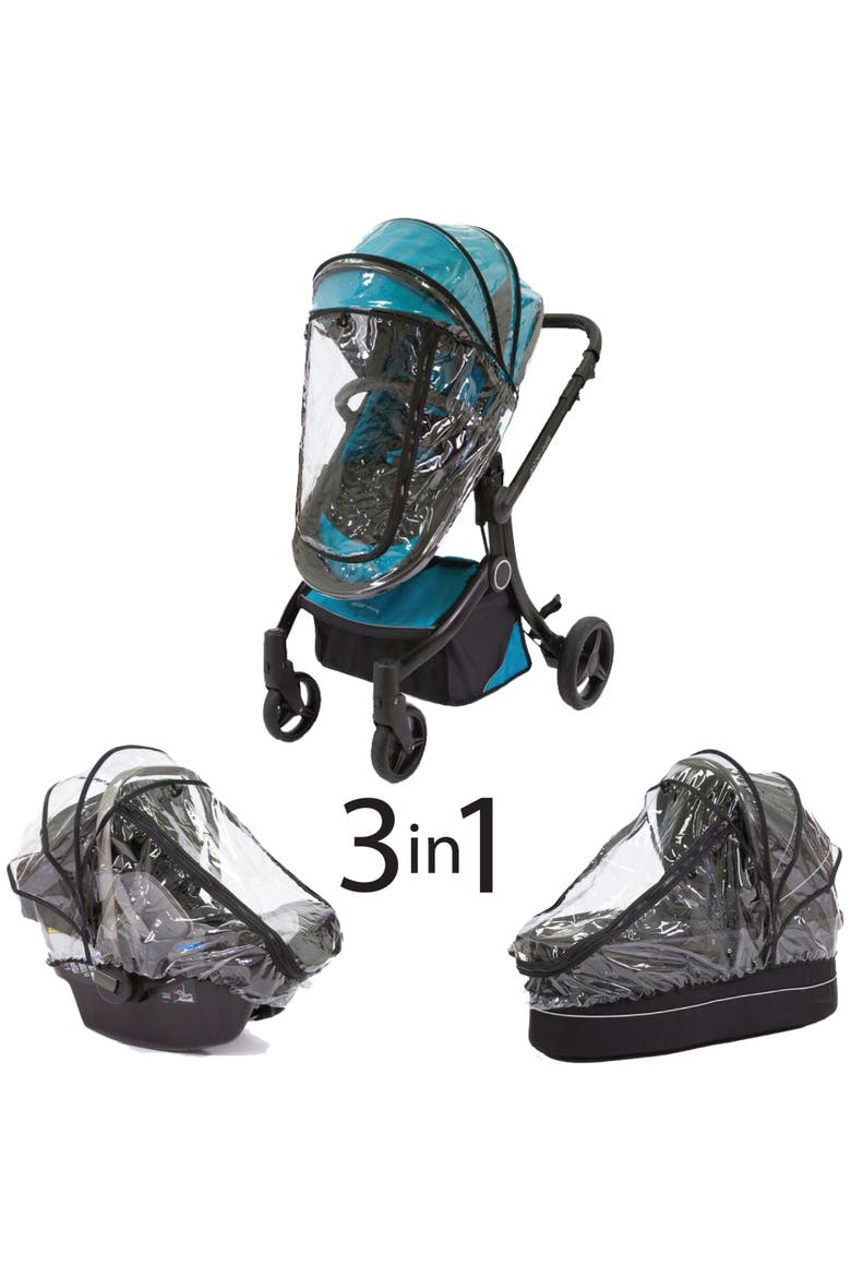 3-in-1 Rain Cover - Stroller Accessories for Car Seat, Bassinet & Stroller Seat, Main, color, Black