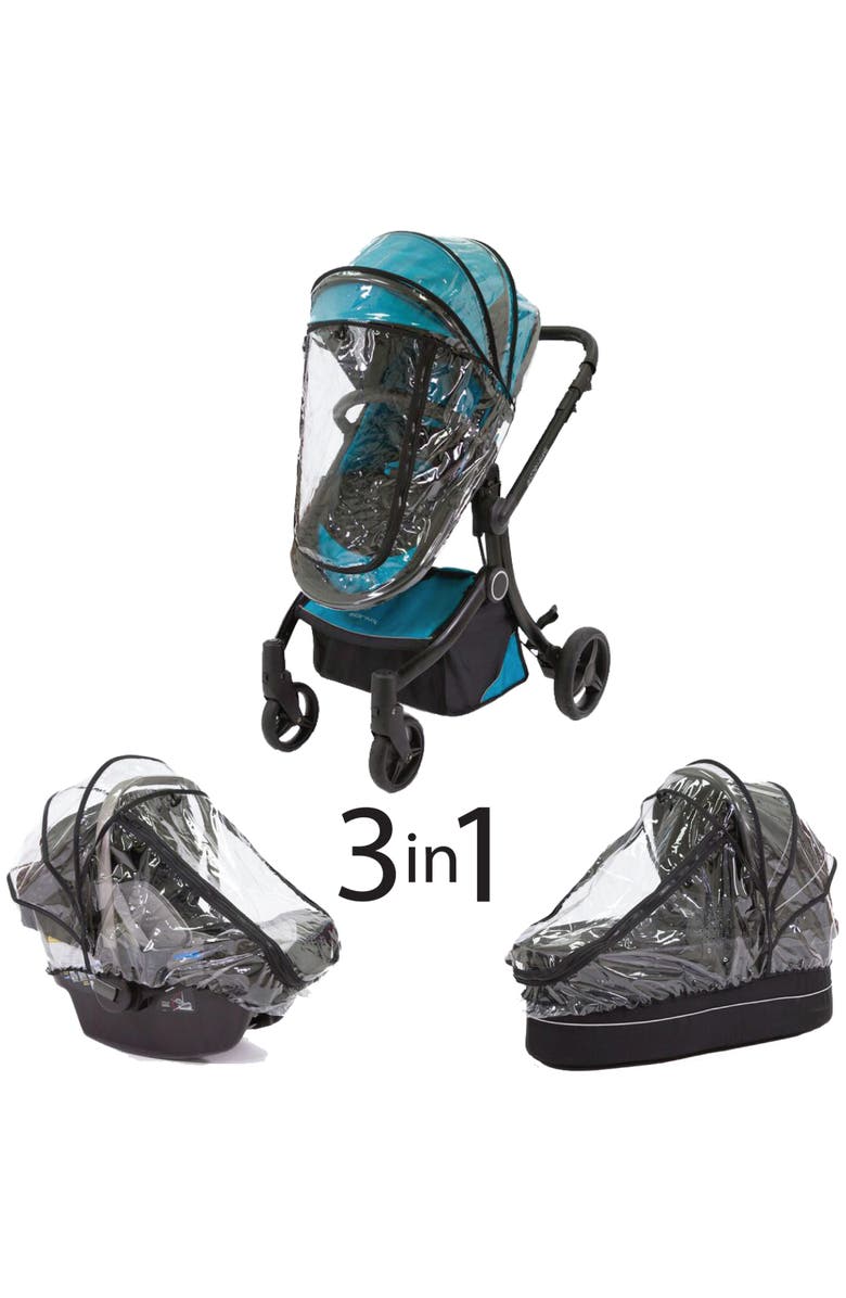 Guzzie and Guss 3-in-1 Rain Cover - Stroller Accessories for Car Seat, Bassinet & Stroller Seat, Main, color, Black