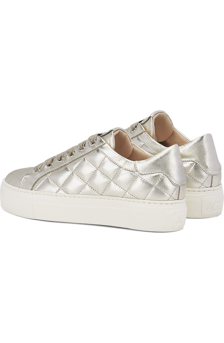 AGL Eva Leather Sneaker, Alternate, color, Platinum Leather