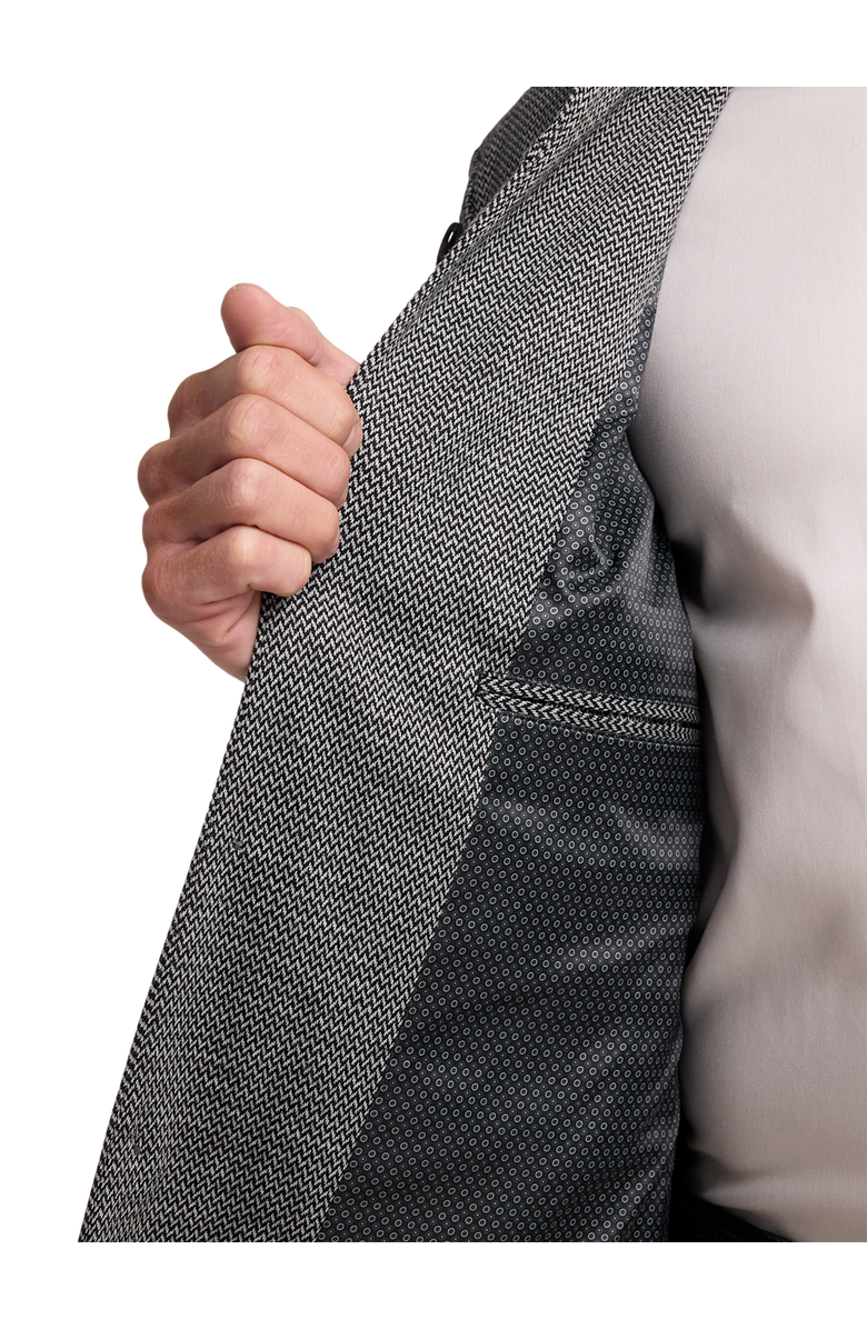 Paul Fredrick Herringbone Shirt Jacket, Alternate, color, Black