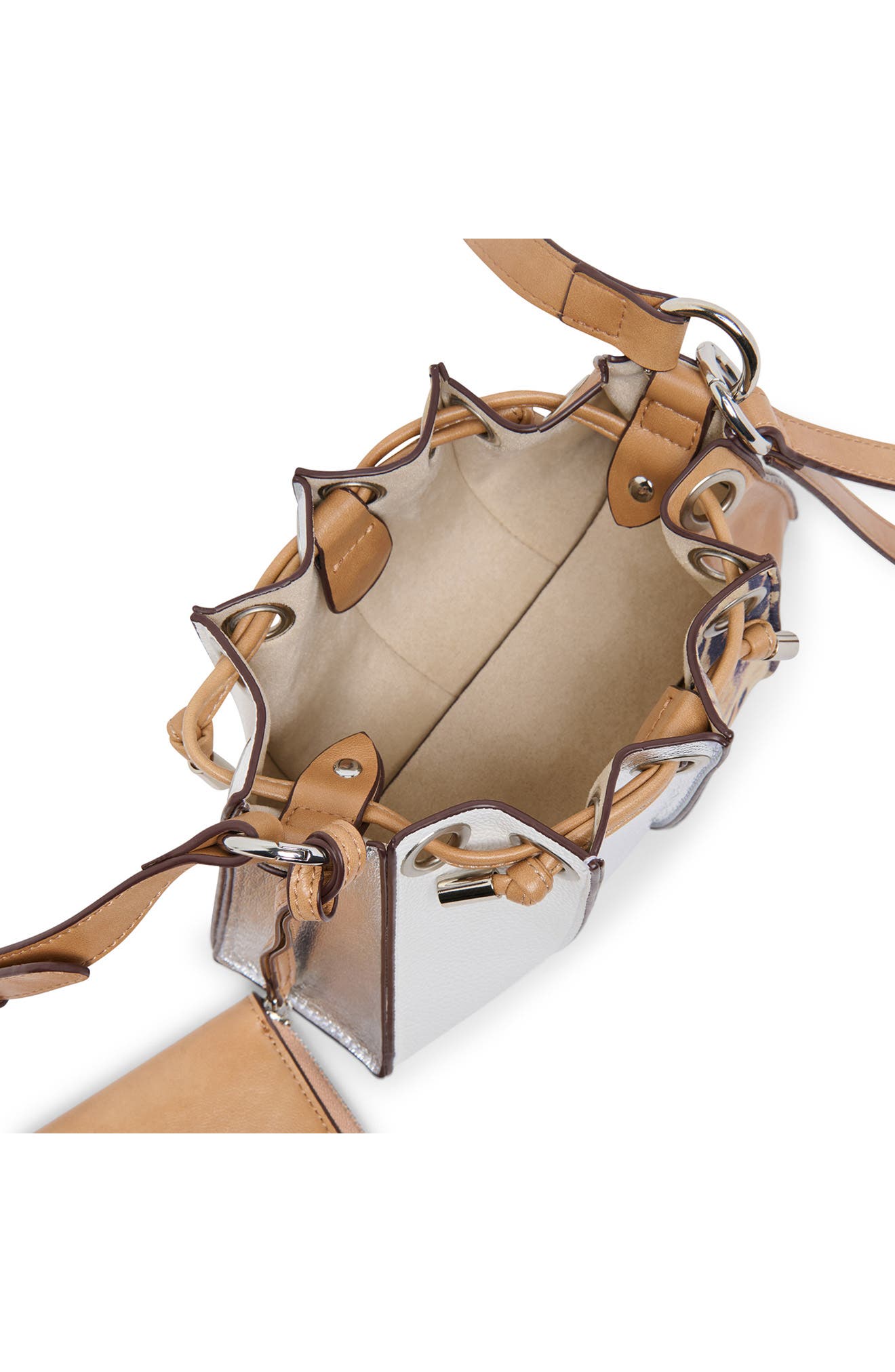 Dolce Vita Tonette Faux Leather Crossbody Bag, Alternate, color, Naturl/Leo