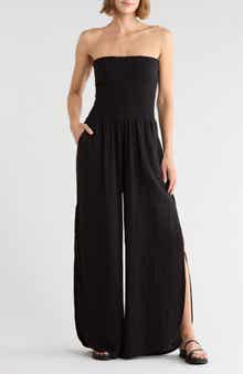 Strapless Smocked Jumpsuit