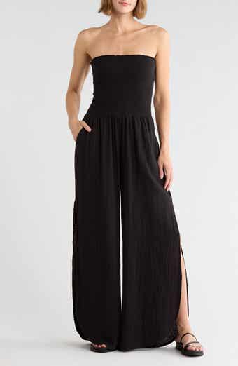 Strapless Smocked Jumpsuit