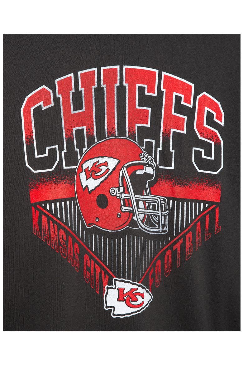 Kansas City Chiefs Drop Shoulder Cotton Sweatshirt, Alternate, color, VINTAGE BLACK