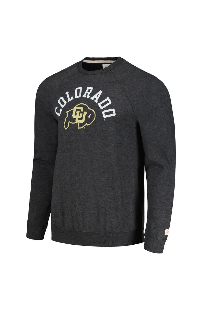 HOMEFIELD Men's Homefield Heather Charcoal Colorado Buffaloes Raglan Pullover Sweatshirt, Alternate, color, Heather Charcoal
