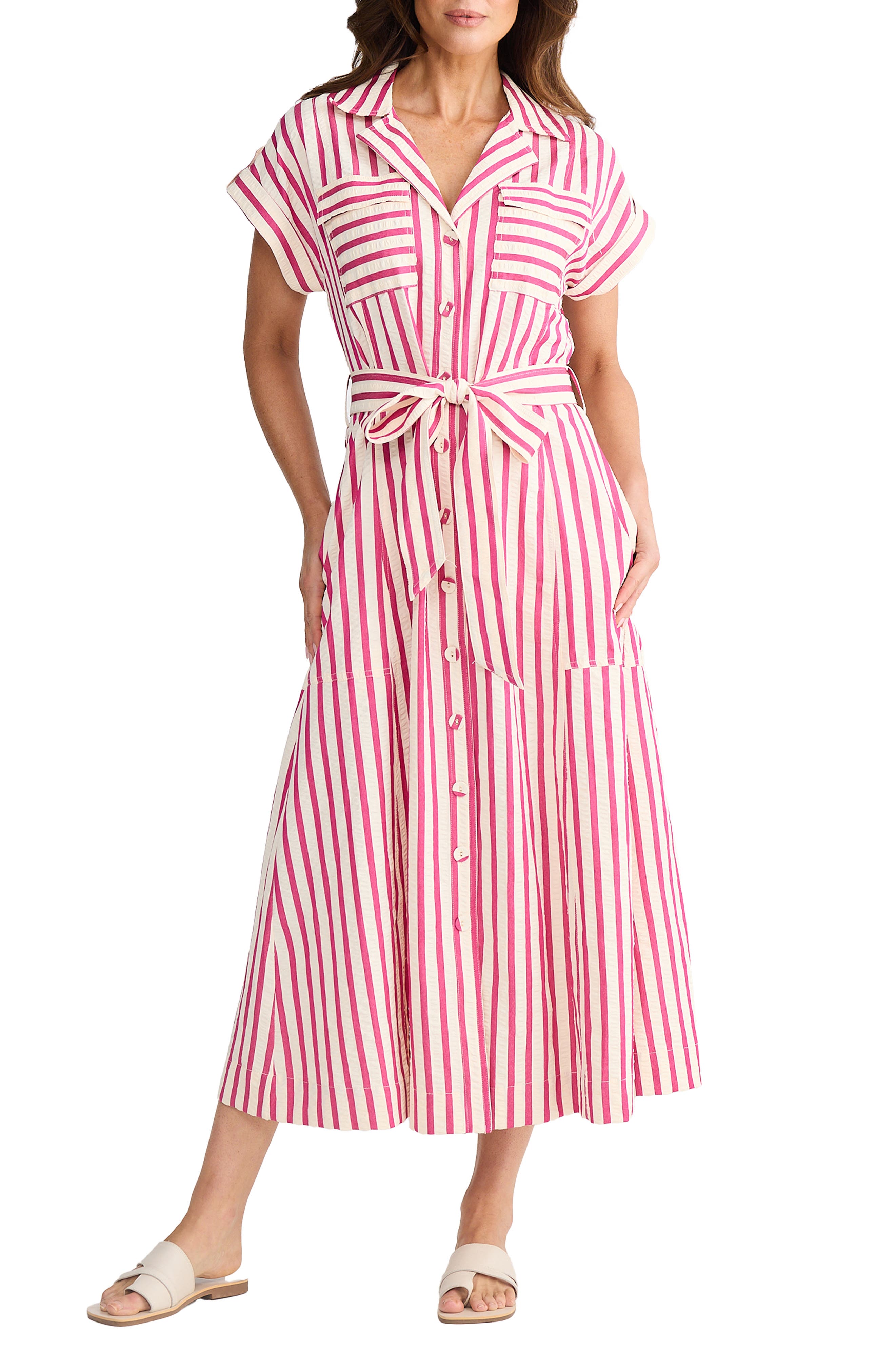 Portia Stripe Maxi Shirtdress - image 5
